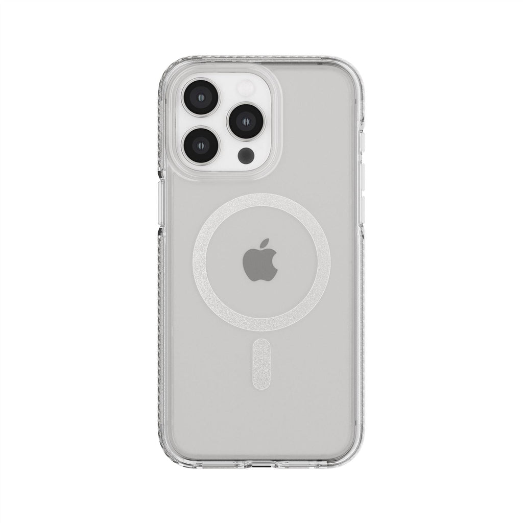 EvoCrystal - Apple iPhone 15 Pro Max Case MagSafe Compatible- White Titanium