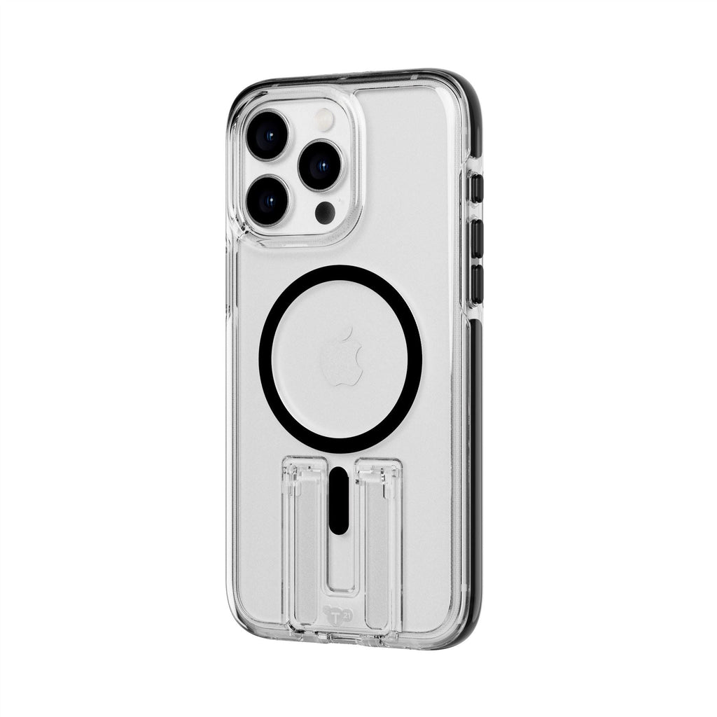 EvoCrystal Kick - Apple iPhone 15 Pro Max Case MagSafe Compatible - Clear Black