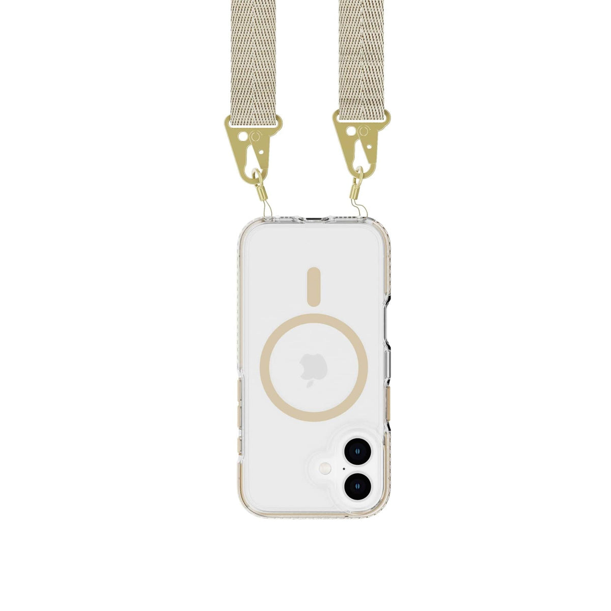 EvoCrystal - Apple iPhone 16 Case with Cross-Body -Gold