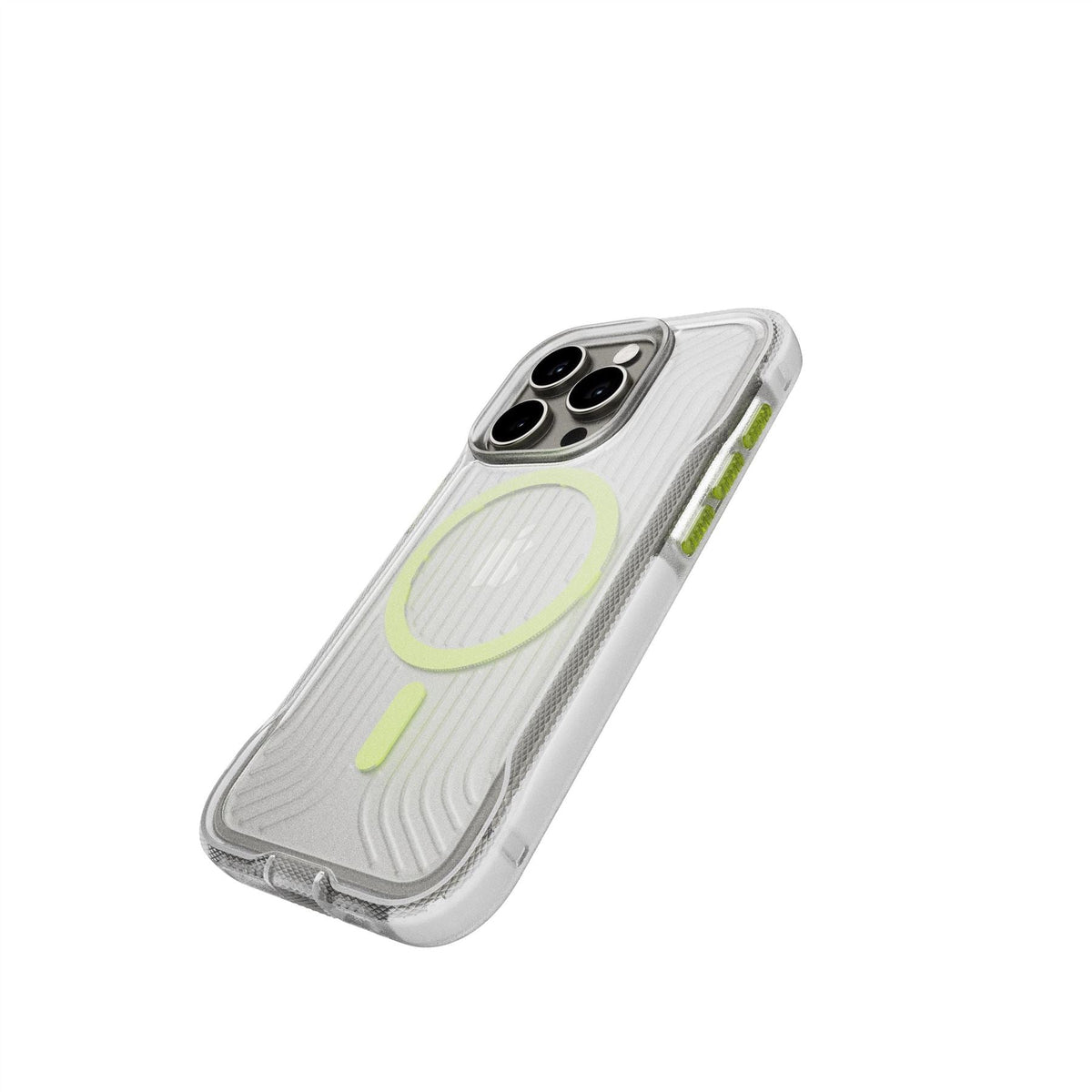 FlexPro - Apple iPhone 15 Pro Case MagSafe Compatible - Clear Glow in the Dark