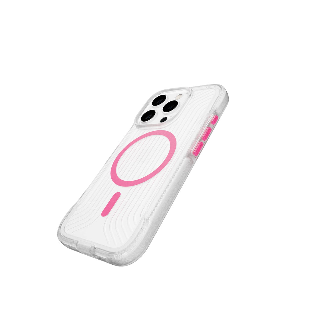 FlexPro - Apple iPhone 16 Pro Case MagSafe Compatible- Neon Pink/Orange Glow in the Dark