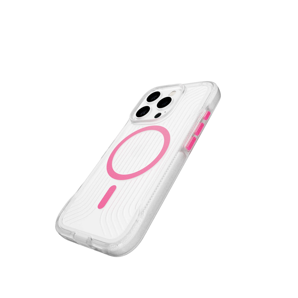 FlexPro - Apple iPhone 16 Pro Case MagSafe Compatible- Neon Pink/Orange Glow in the Dark