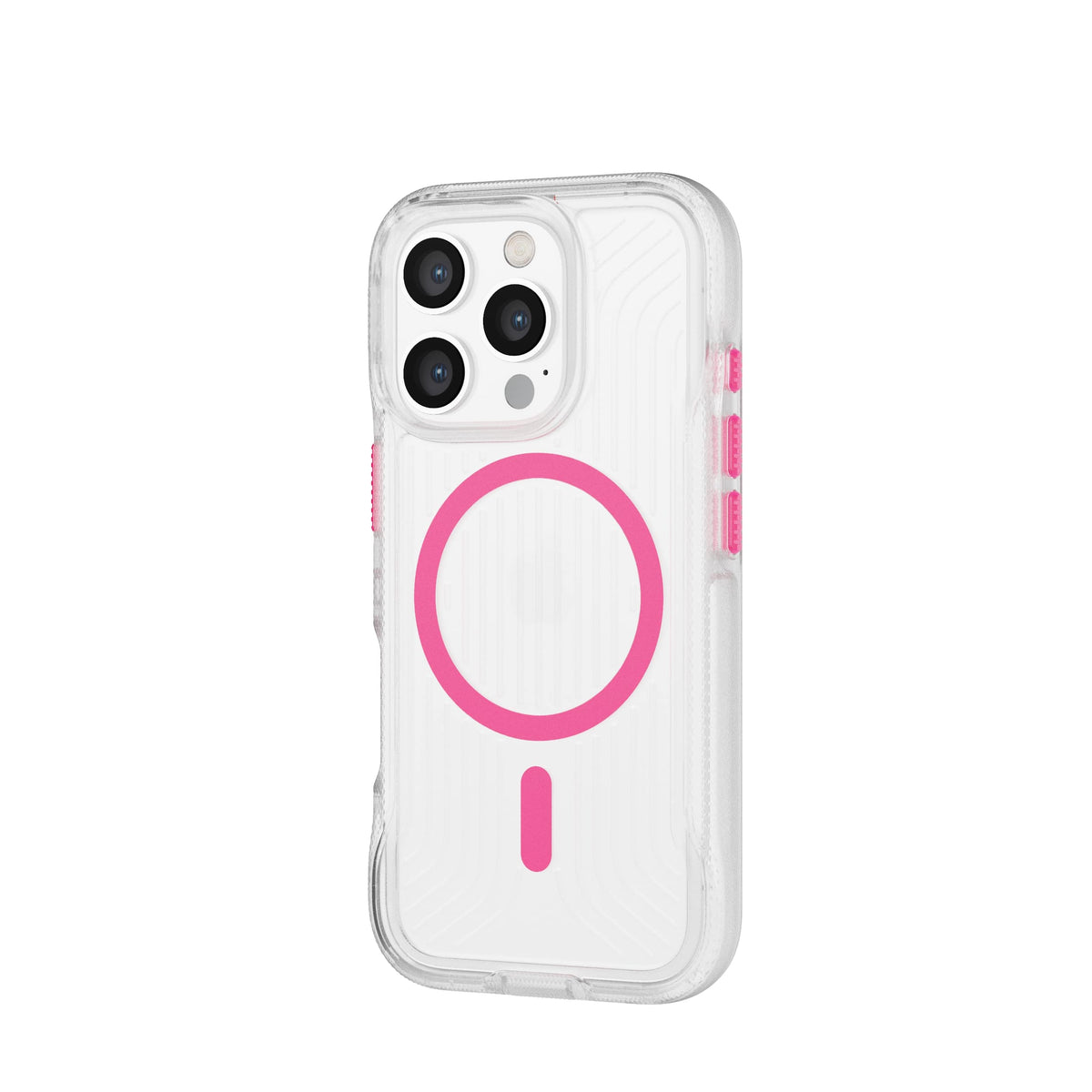 FlexPro - Apple iPhone 16 Pro Case MagSafe Compatible- Neon Pink/Orange Glow in the Dark
