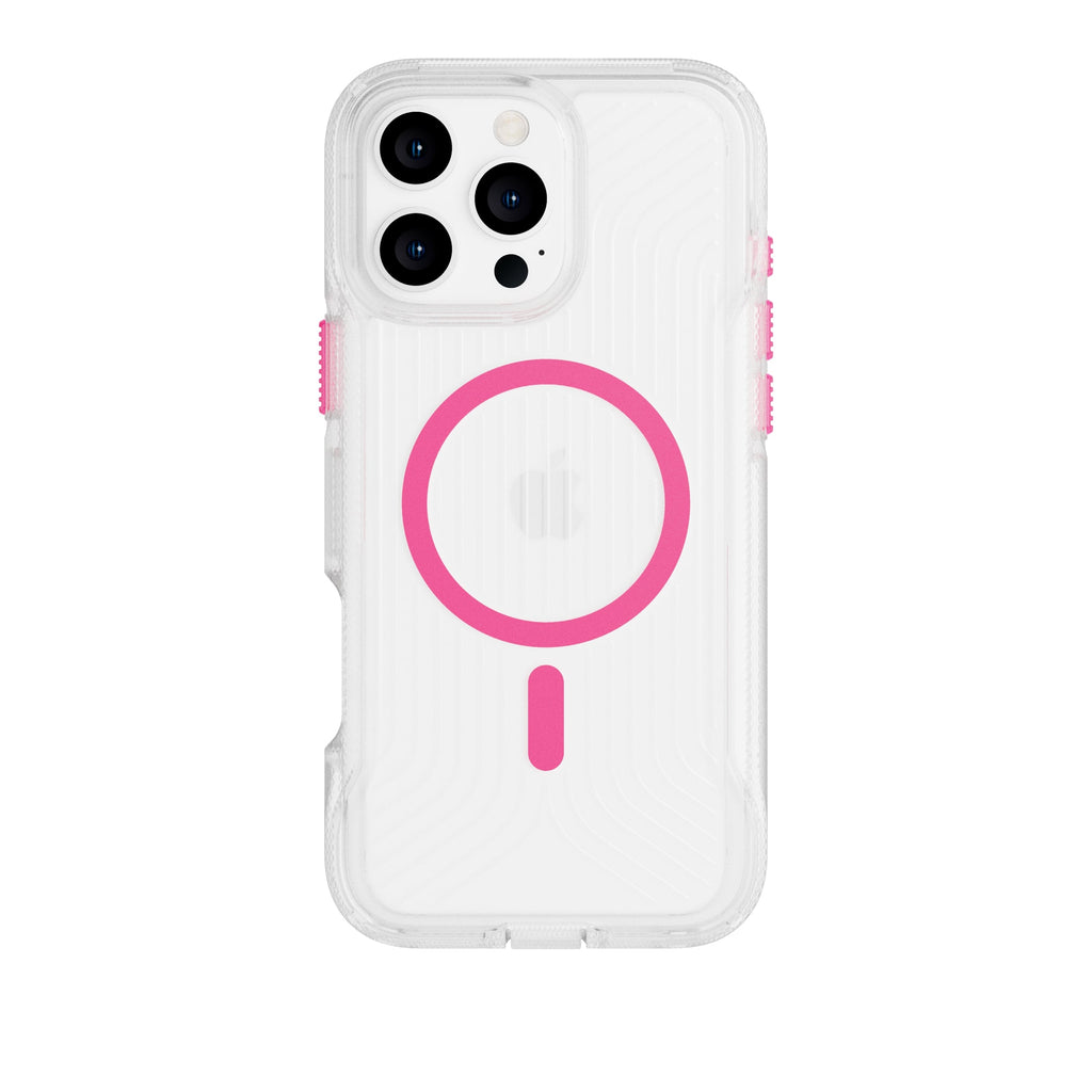 FlexPro - Apple iPhone 16 Pro Max Case MagSafe Compatible - Neon Pink/Orange Glow in the Dark