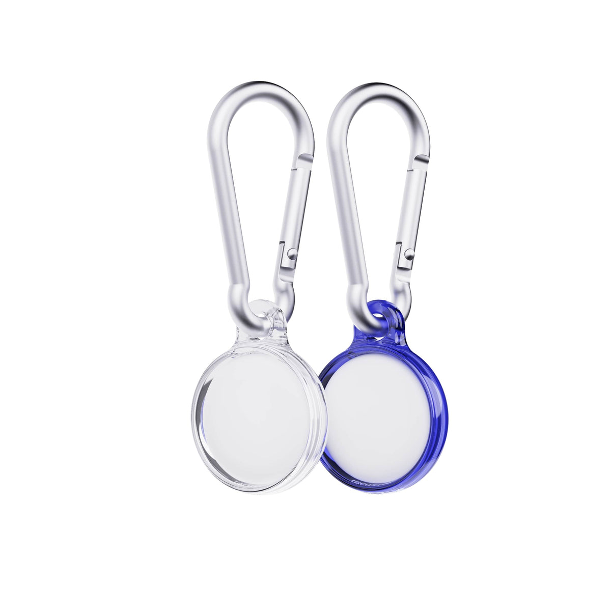 EvoPop - Apple AirTag Case Bundle (x2)- Electric Blue & Clear