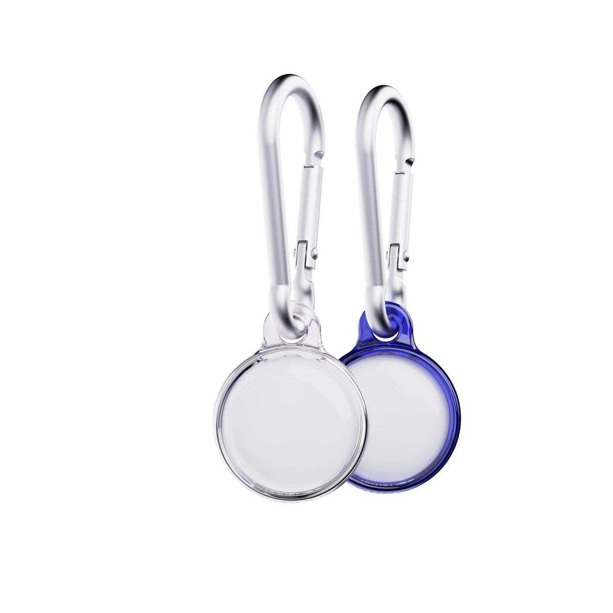 EvoPop - Apple AirTag Case Bundle (x2)- Electric Blue & Clear
