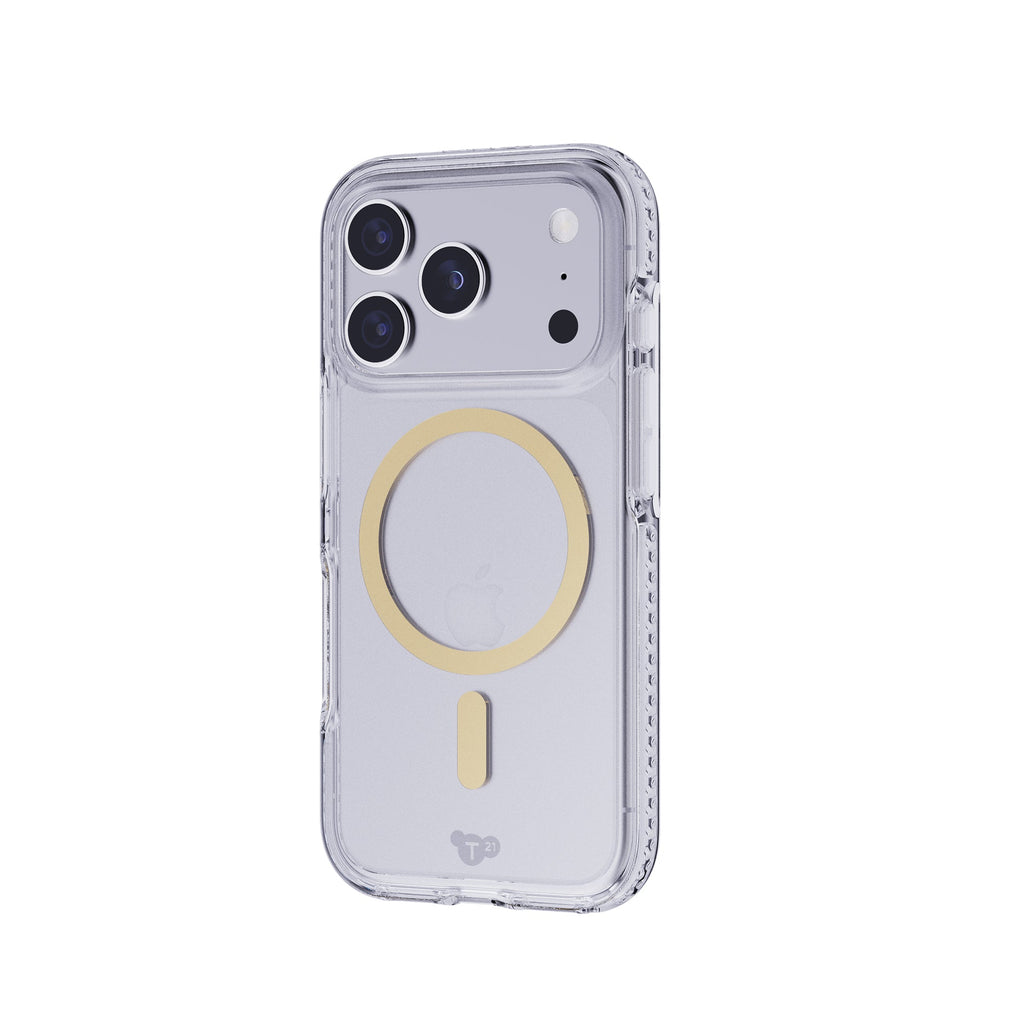 EvoCrystal MagSafe - Apple iPhone 17 Pro/18 Pro Case - Clear/Metallic Gold