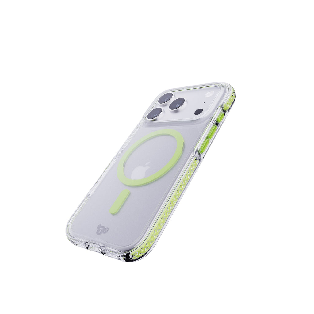 EvoCrystal Glow MagSafe - Apple iPhone 17 Pro/18 Pro Case - Clear/Green (Glow-in-the-Dark)