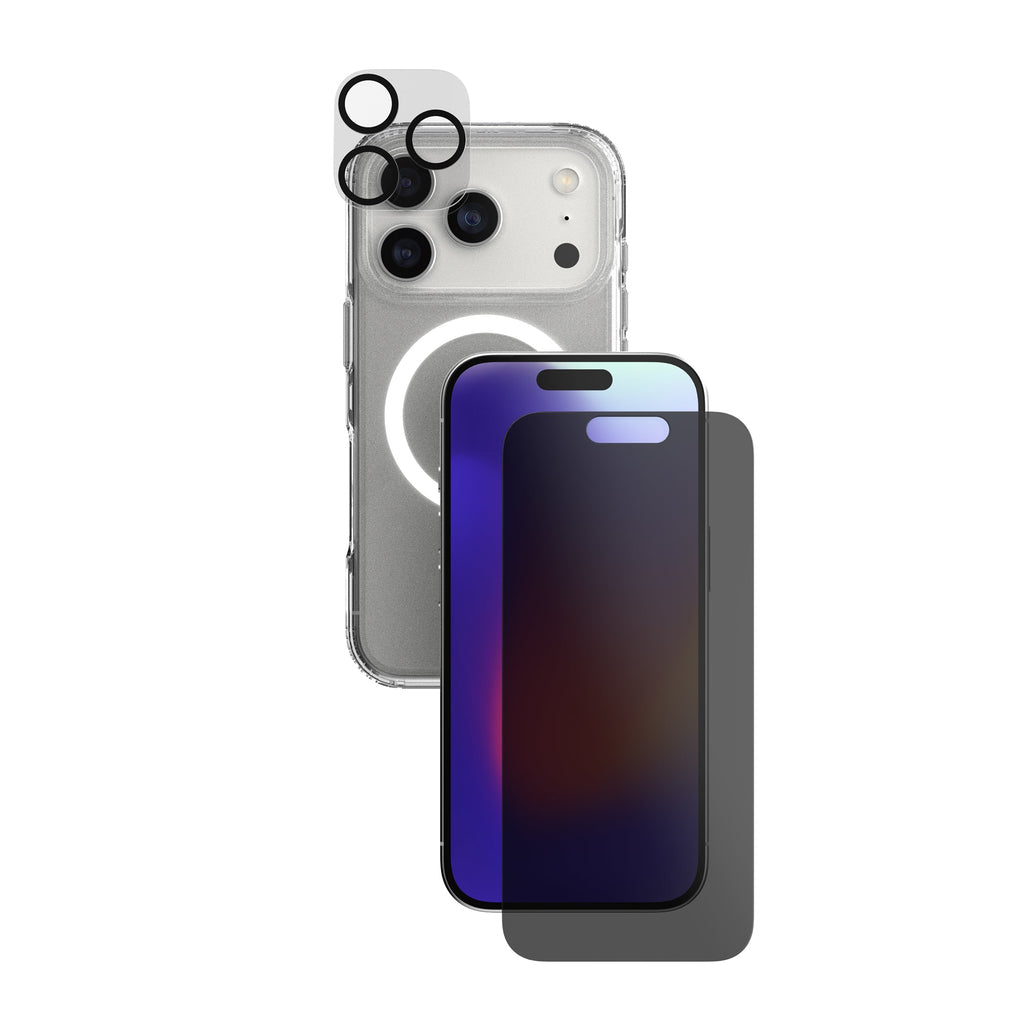 EvoLite Clear MagSafe - Apple iPhone 17 Pro/18 Pro 3-in-1 Bundle - Privacy