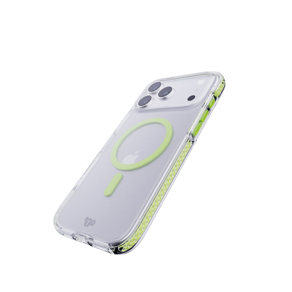 EvoCrystal Glow MagSafe - Apple iPhone 17 Pro Max/18 Pro Max Case - Clear/Green (Glow-in-the-Dark)