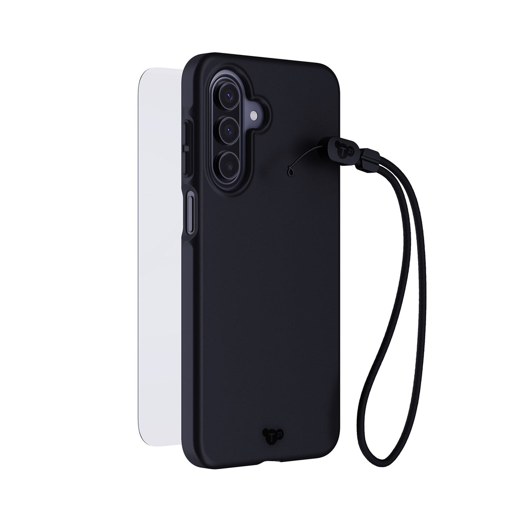 EvoLite + Tempered Glass + Lanyard - Samsung Galaxy A17/A17 5G 3-in-1 Bundle - Black
