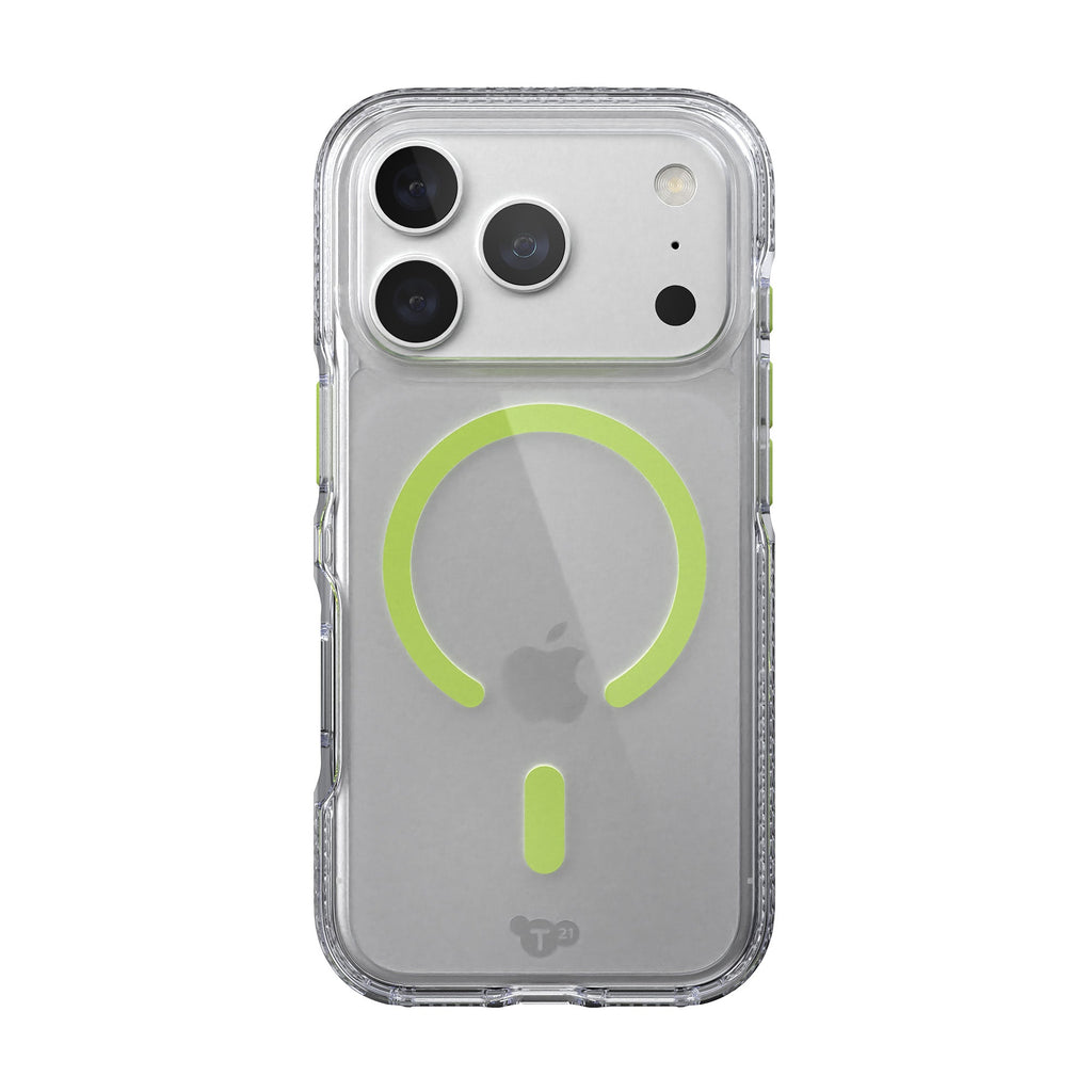 EvoCrystal Glow MagSafe - Apple iPhone 18 Pro/17 Pro Case - Clear/Neon (Glow-in-the-Dark)