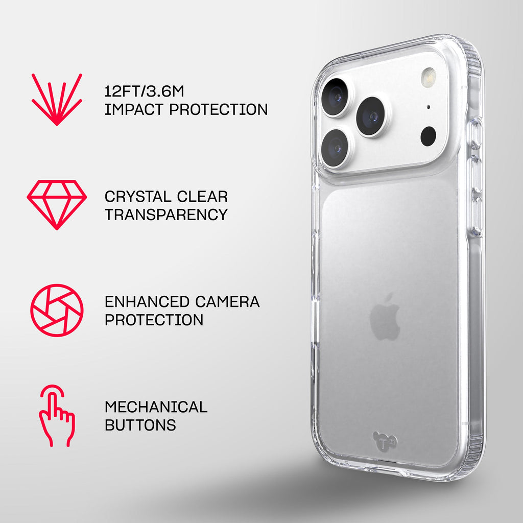EvoClear - Apple iPhone 18 Pro/17 Pro Case - Clear