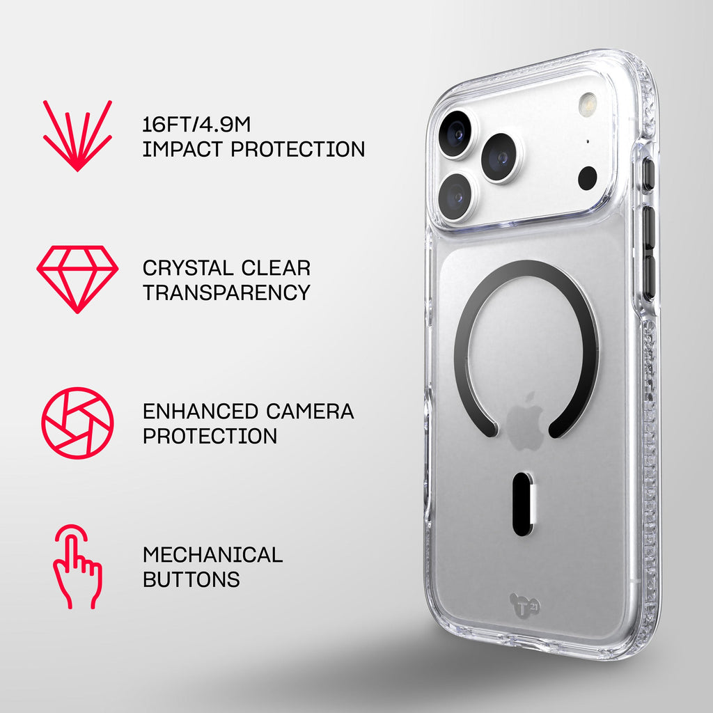 EvoCrystal MagSafe - Apple iPhone 18 Pro Max/17 Pro Max Case - Clear/Black