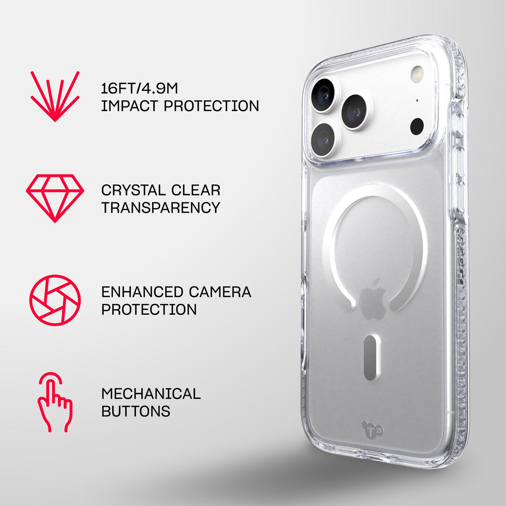EvoCrystal MagSafe - Apple iPhone 18 Pro Max/17 Pro Max Case - Clear/Silver