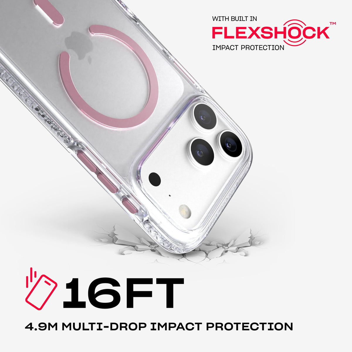 EvoCrystal MagSafe - Apple iPhone 18 Pro Max/17 Pro Max Case - Clear/Quartz Pink