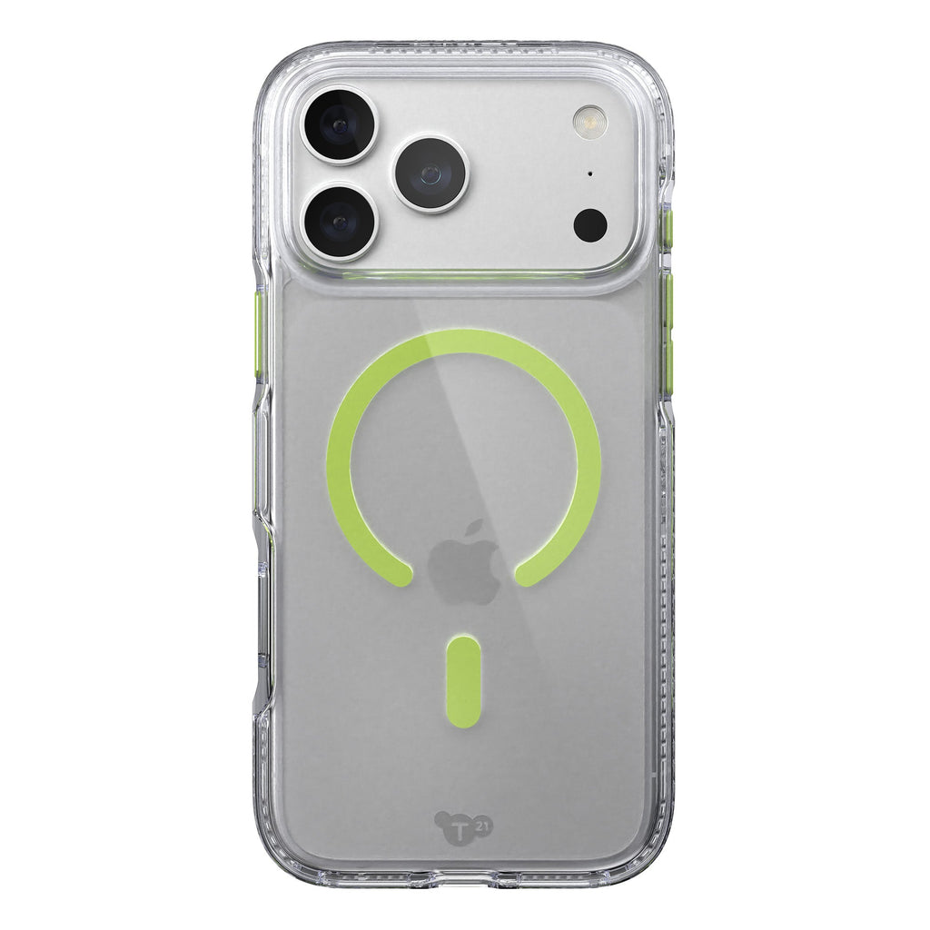 EvoCrystal Glow MagSafe - Apple iPhone 18 Pro Max/17 Pro Max Case - Clear/Neon (Glow-in-the-Dark)