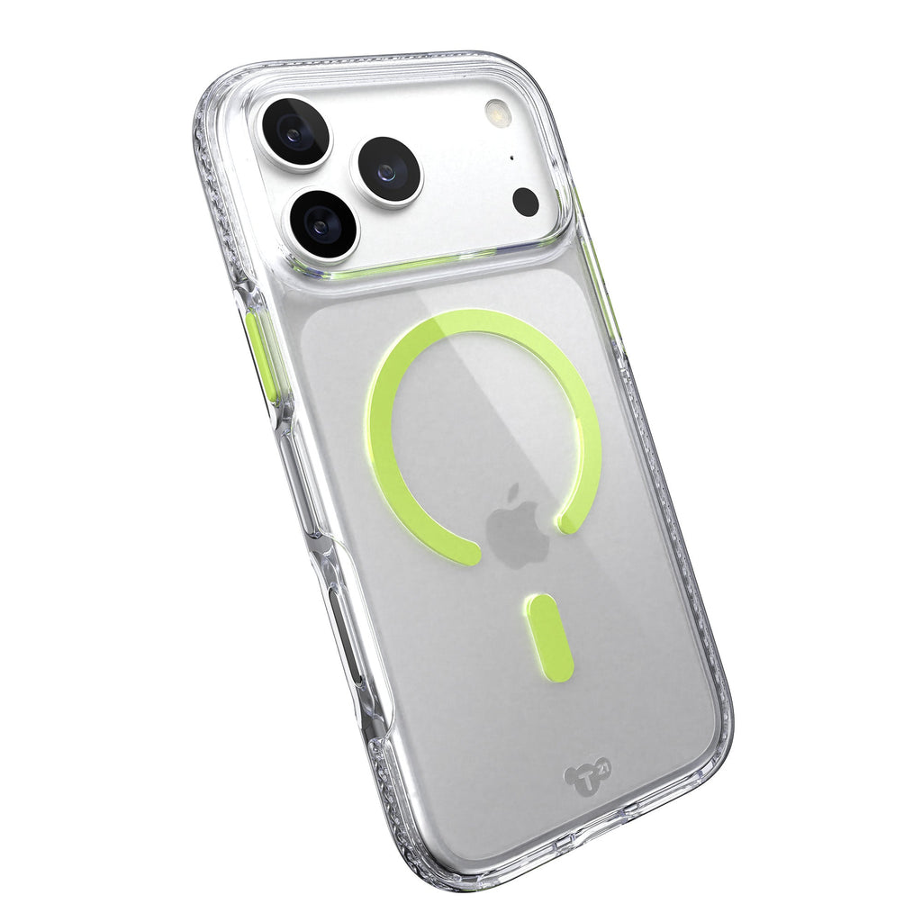 EvoCrystal Glow MagSafe - Apple iPhone 18 Pro Max/17 Pro Max Case - Clear/Neon (Glow-in-the-Dark)