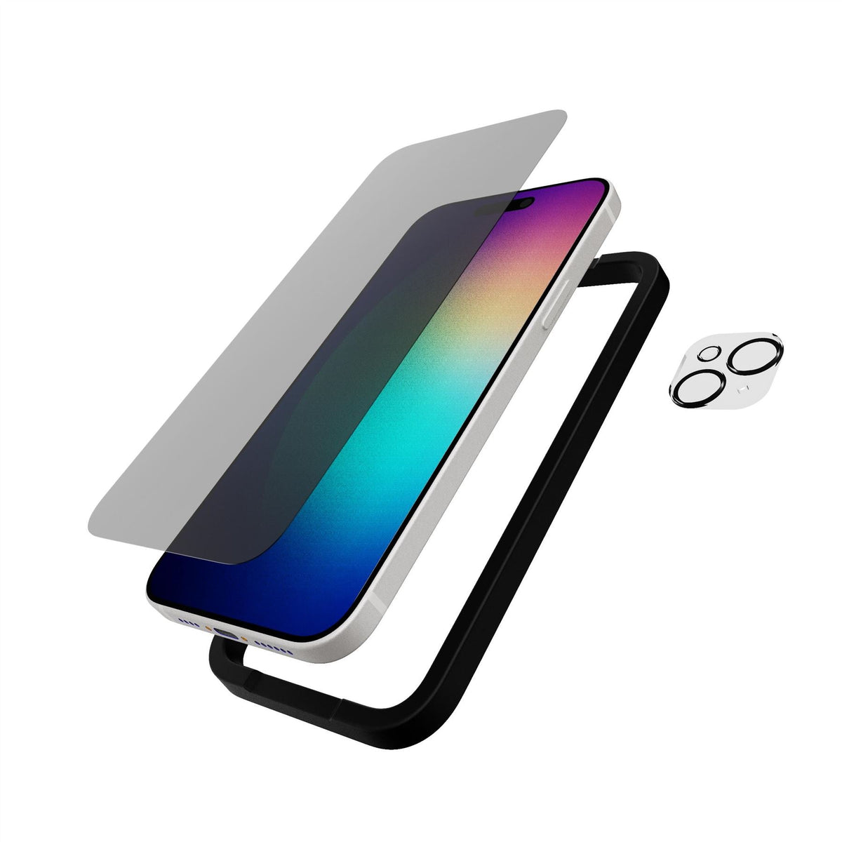 ImpactGlass - Apple iPhone 15 Plus Privacy Screen with Camera Protector