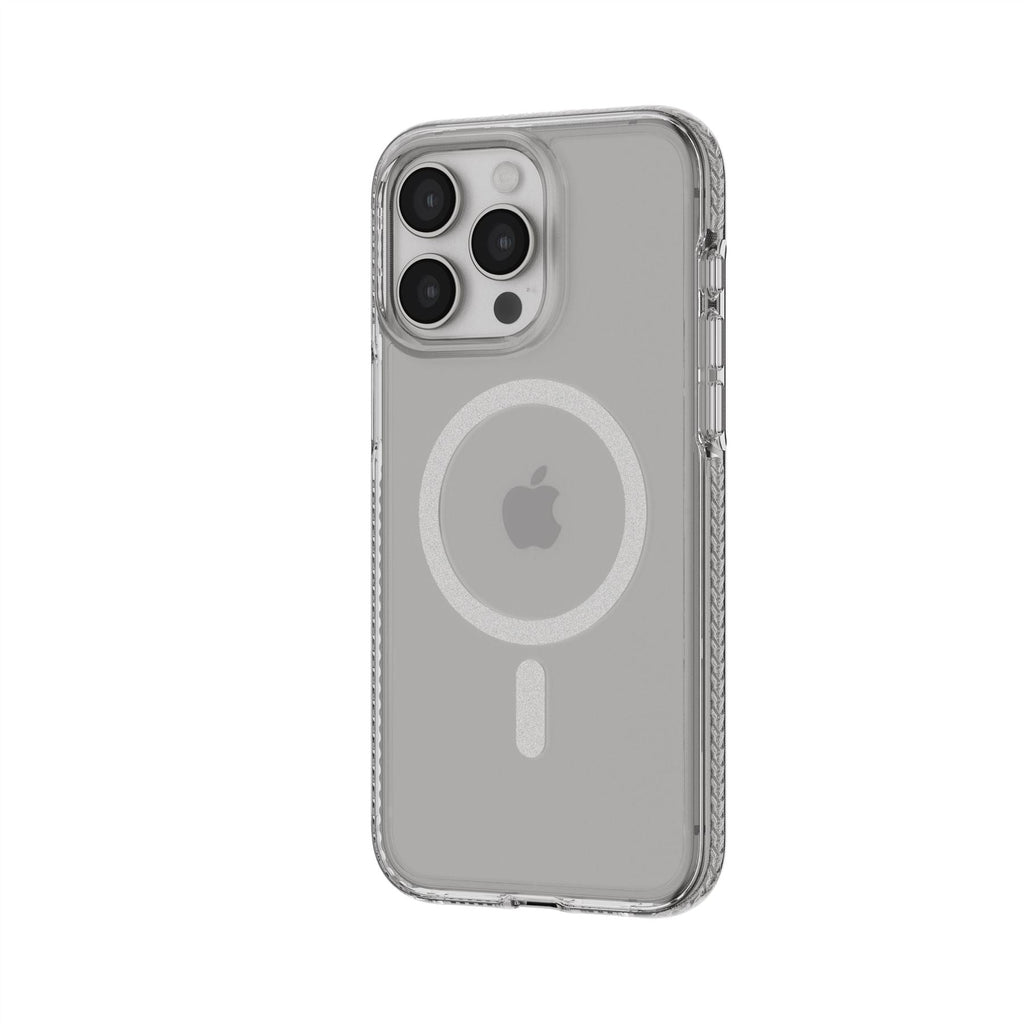 EvoCrystal - Apple iPhone 15 Pro Max Case MagSafe Compatible- White Titanium