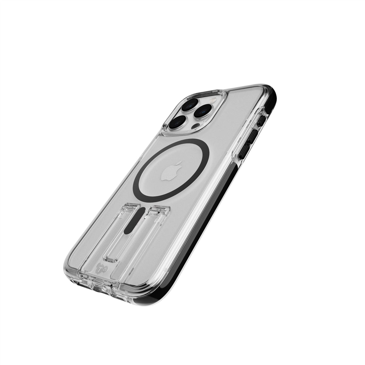 EvoCrystal Kick - Apple iPhone 15 Pro Max Case MagSafe Compatible - Clear Black