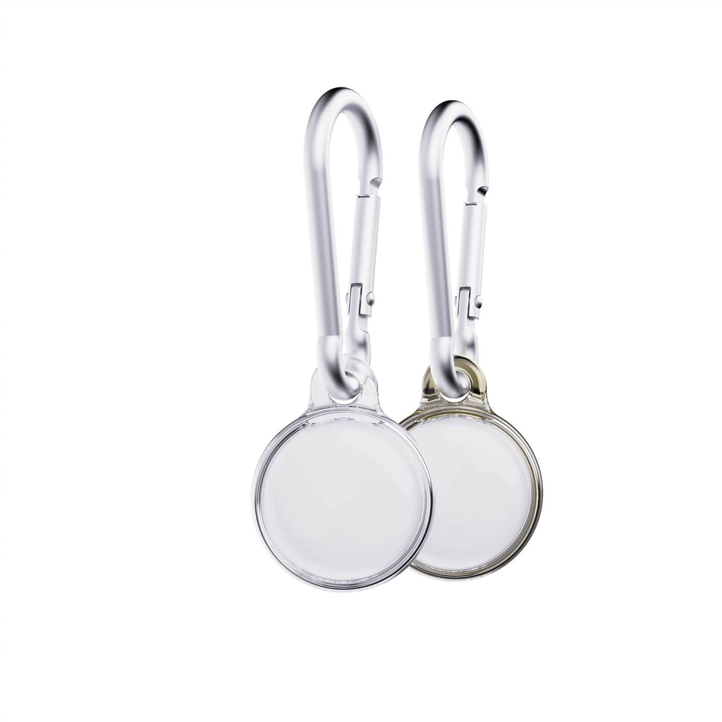 EvoPop - Apple AirTag Case Bundle (x2) - Gold & Clear
