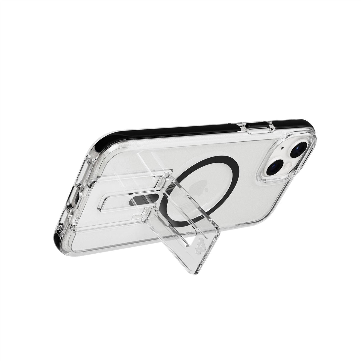 EvoCrystal Kick - Apple iPhone 15 Plus Case MagSafe Compatible - Clear Black