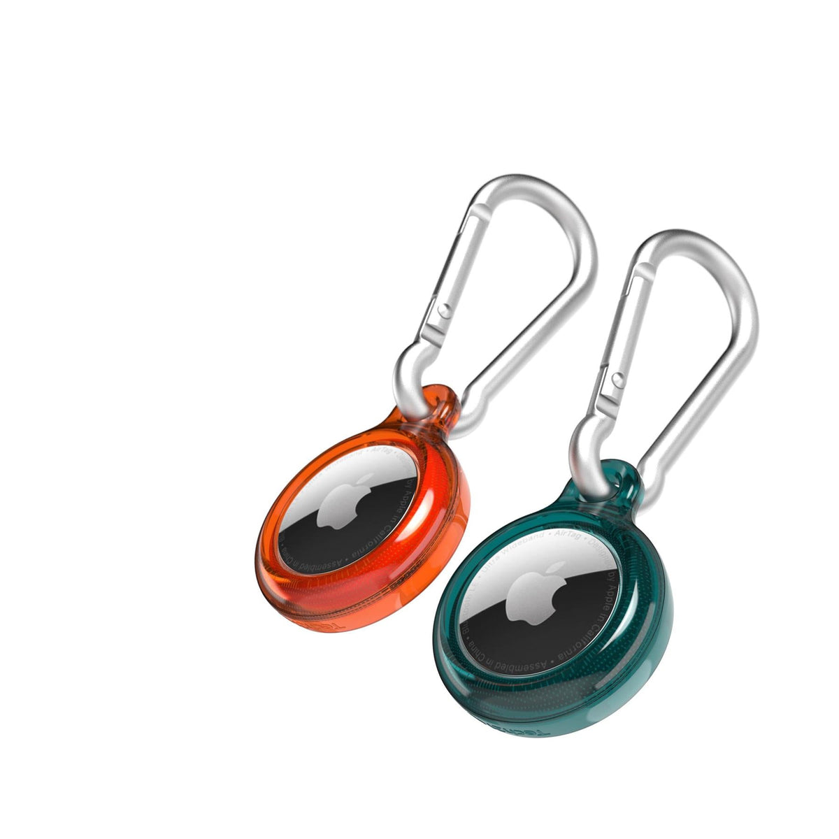 EvoPop - Apple AirTag Case Bundle (x2) - Tangerine and Verdigris