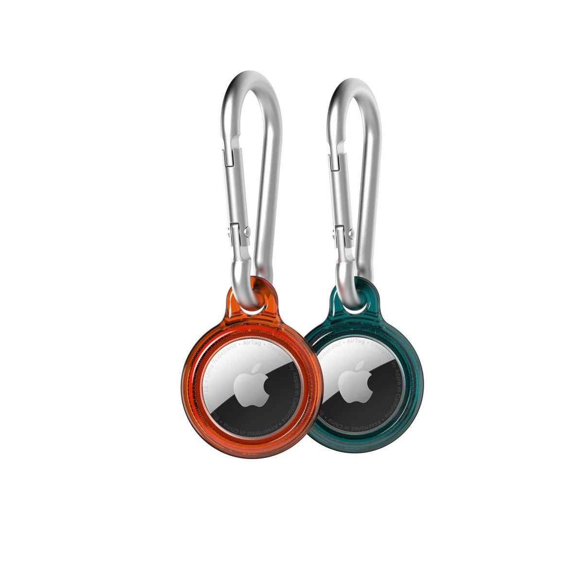 EvoPop - Apple AirTag Case Bundle (x2) - Tangerine and Verdigris